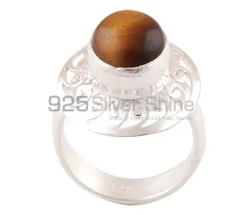 925 Sterling Silver Rings In Genuine Tiger's Eye Gemstone 925SR2887