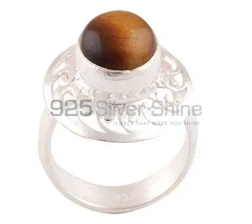 925 Sterling Silver Rings In Genuine Tiger's Eye Gemstone 925SR2887_0