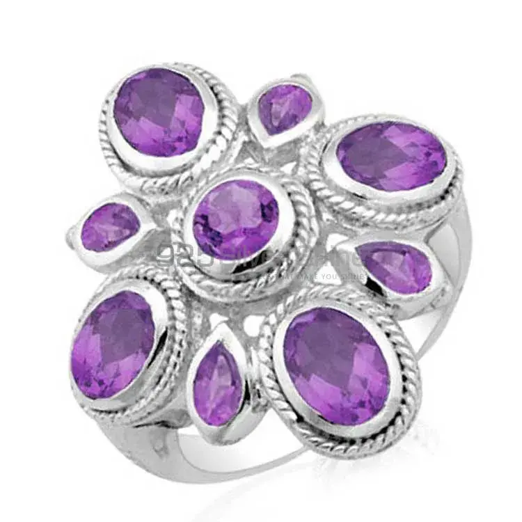925 Sterling Silver Rings In Natural Amethyst Gemstone 925SR1782_0