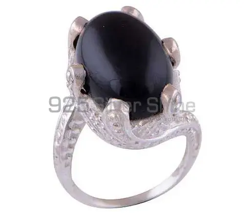925 Sterling Silver Rings In Natural Black Onyx Gemstone 925SR2885_1