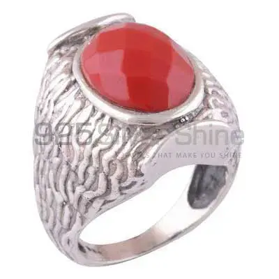 925 Sterling Silver Rings In Natural Dyed Coral Gemstone 925SR3532_0