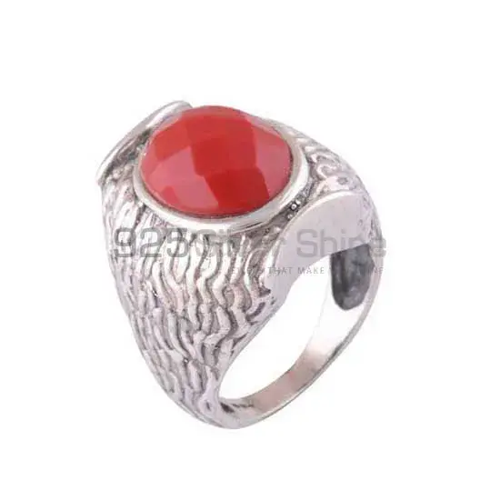925 Sterling Silver Rings In Natural Dyed Coral Gemstone 925SR3532_1