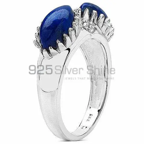 925 Sterling Silver Rings In Natural Lapis Gemstone 925SR3216_1