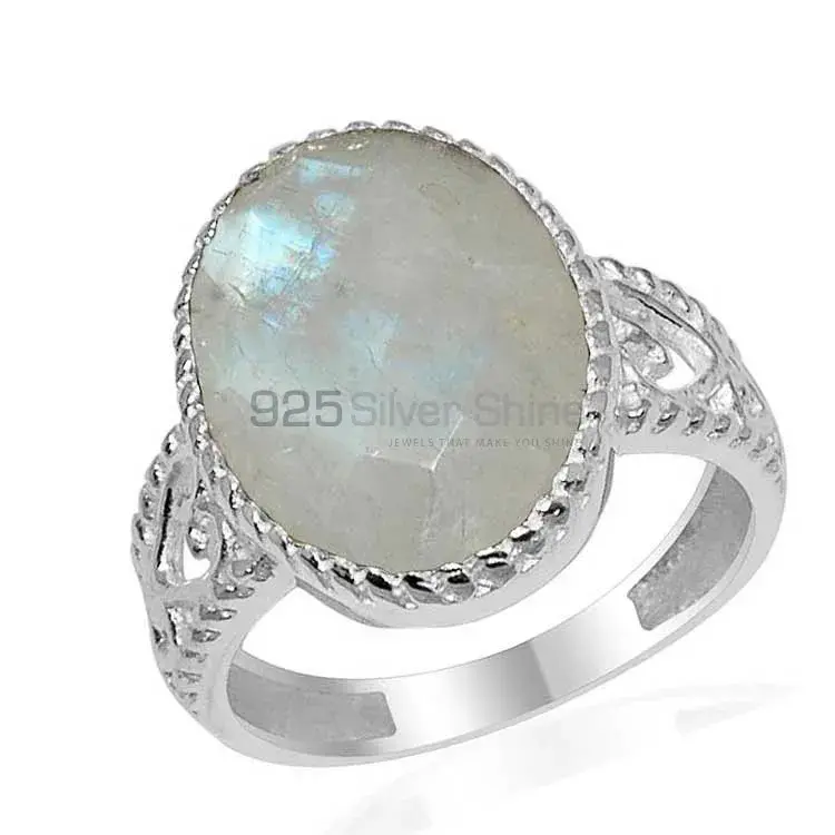 925 Sterling Silver Rings In Natural Rainbow Moonstone 925SR1624_1