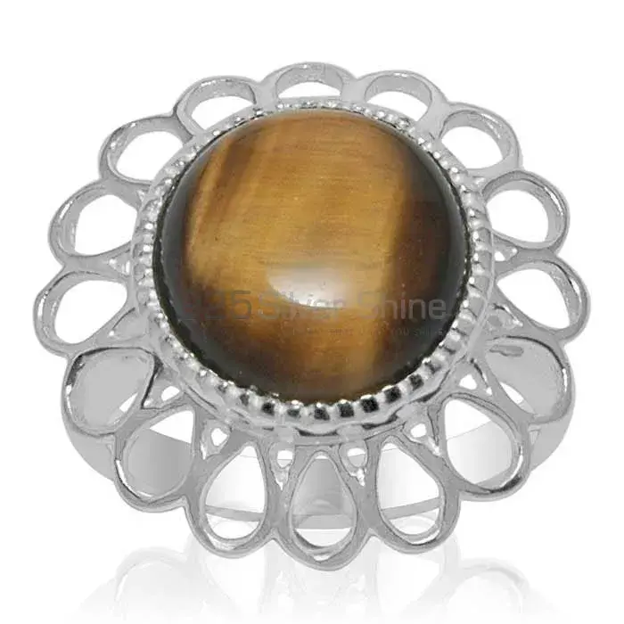 925 Sterling Silver Rings In Natural Tiger's Eye Gemstone 925SR1466