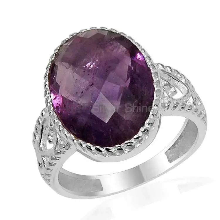 Oval Amethyst Sterling Silver Rings 925SR1625_1