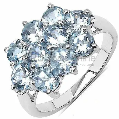 925 Sterling Silver Rings In Semi Precious Blue Topaz Gemstone 925SR3044_0