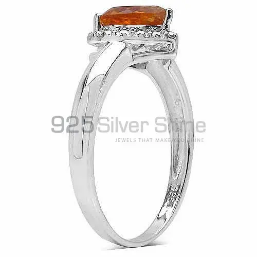 Citrine Cut Stone Sterling Silver Rings 925SR3375_1