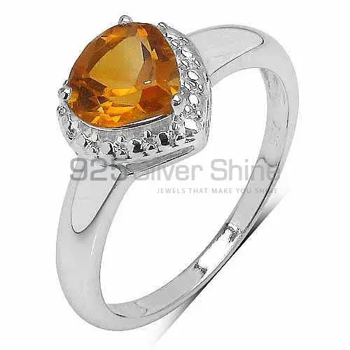 Citrine Cut Stone Sterling Silver Rings 925SR3375_2