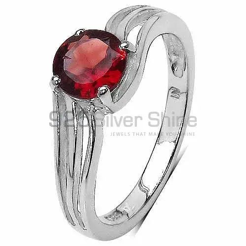 Faceted Garnet Gemstone Sterling Silver Rings 925SR3296_2
