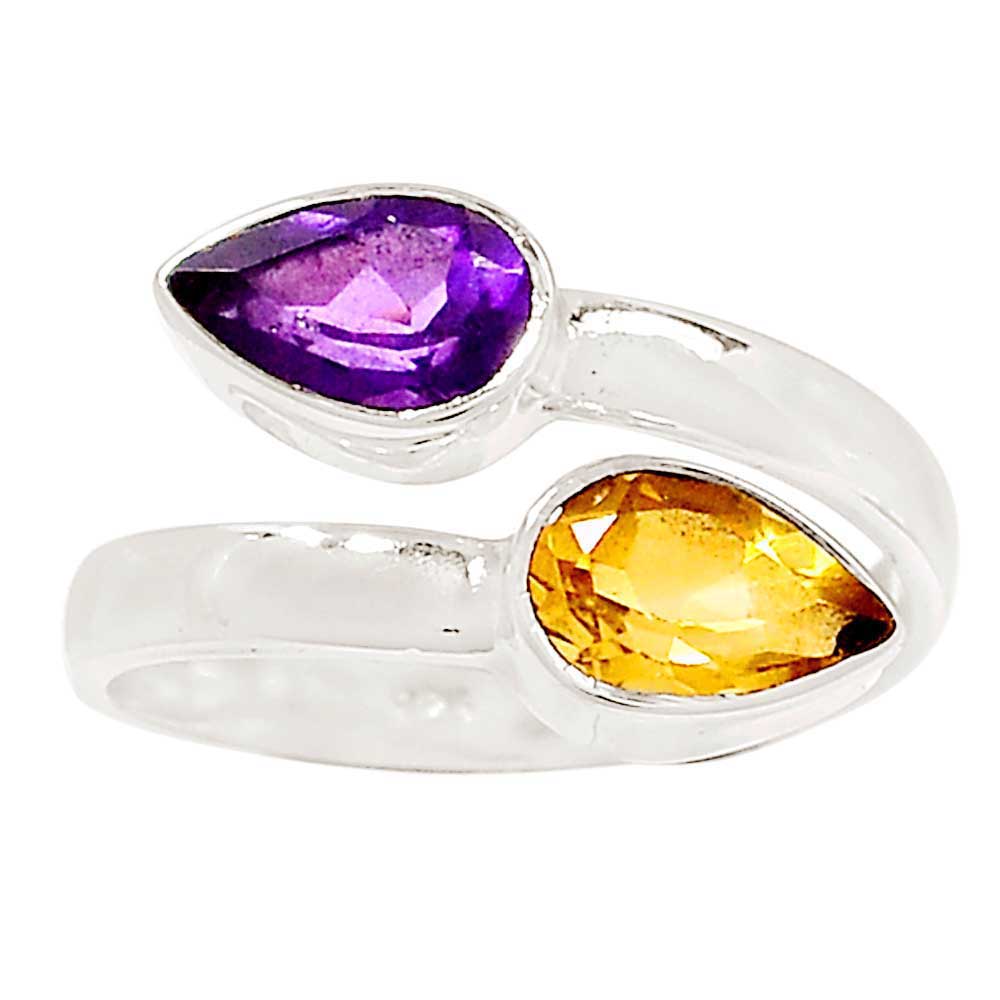 925 Sterling Silver Rings In Semi Precious Multi Gemstone 925SR1021