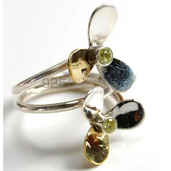 Leap Design Sterling Silver Peridot Rings 925SR3690_1