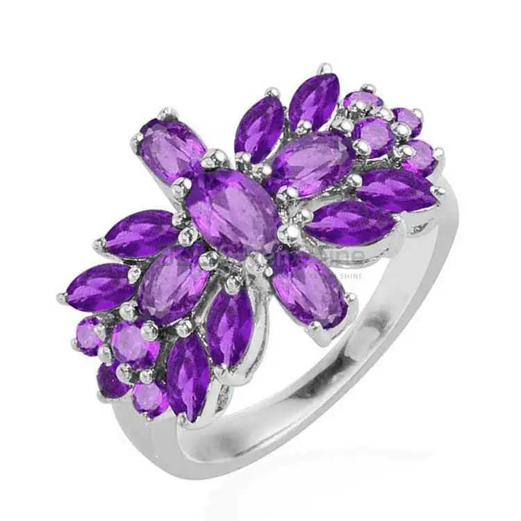 925 Sterling Silver Rings In Genuine Amethyst Gemstone 925SR1757_1