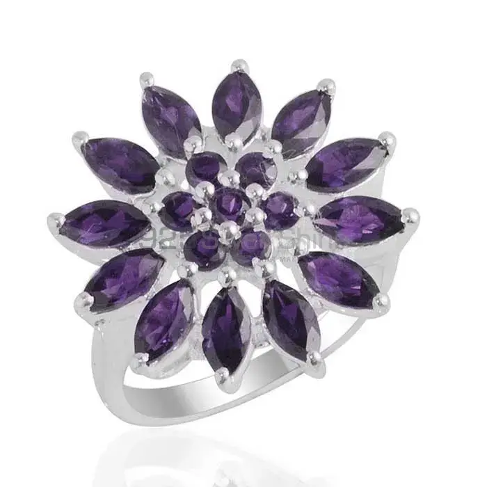 925 Sterling Silver Rings In Genuine Amethyst Gemstone 925SR2140_0