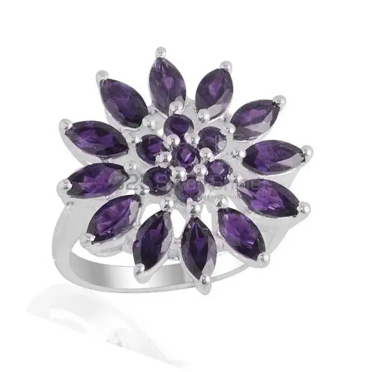 925 Sterling Silver Rings In Genuine Amethyst Gemstone 925SR2140_1