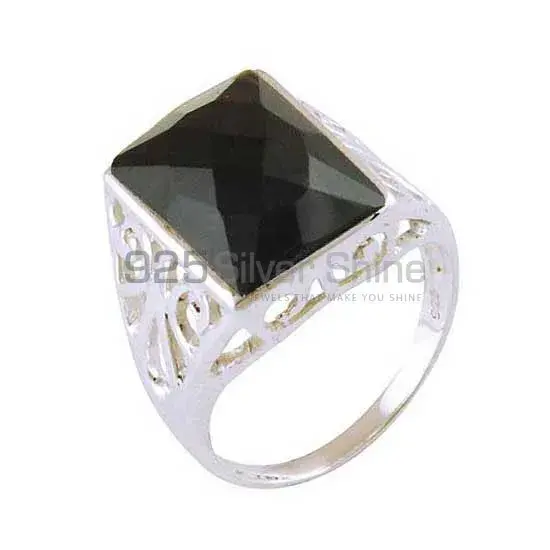 925 Sterling Silver Rings In Genuine Black Onyx Gemstone 925SR3858_1