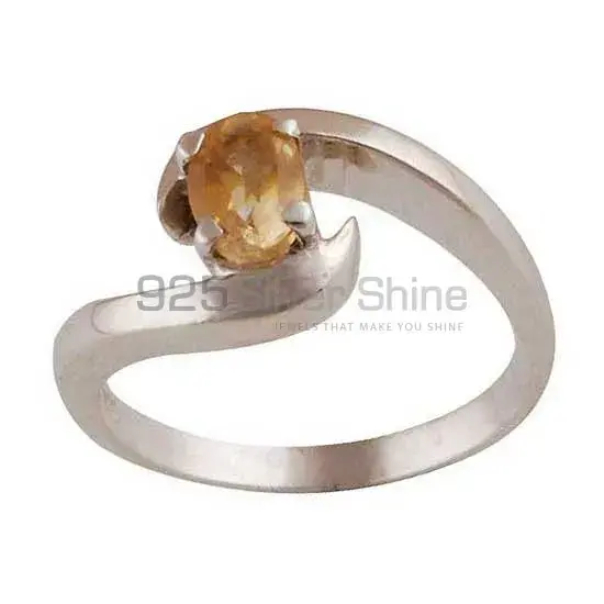 Citrine November Birthstone Silver Rings 925SR3428_1