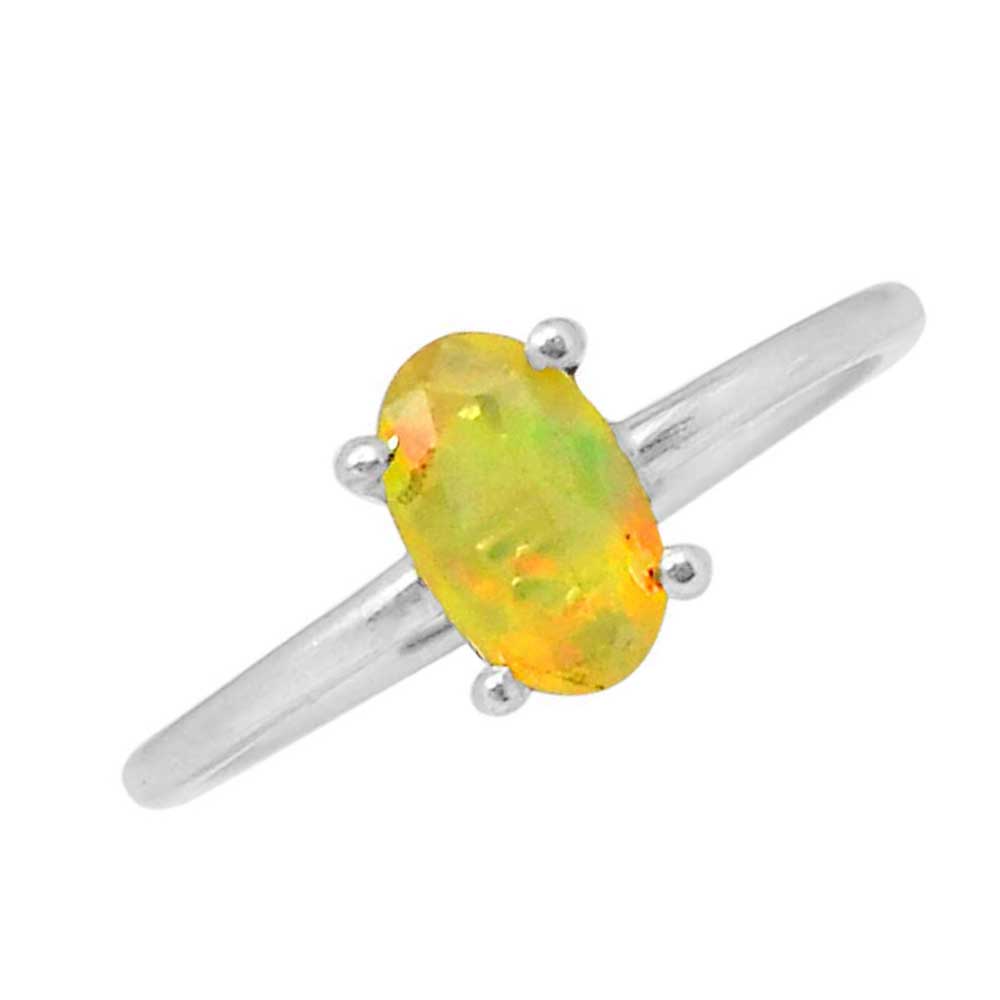 925 Sterling Silver Rings In Genuine Ethiopian opal Gemstone 925SR995_0