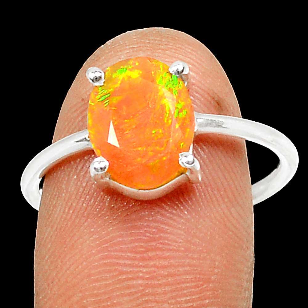 925 Sterling Silver Rings In Genuine Ethiopian opal Gemstone 925SR995_2