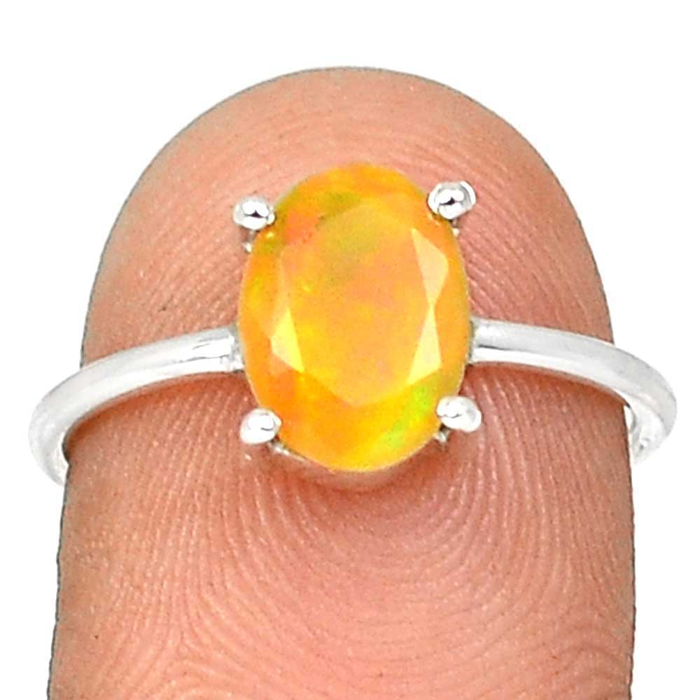 925 Sterling Silver Rings In Genuine Ethiopian opal Gemstone 925SR995_3
