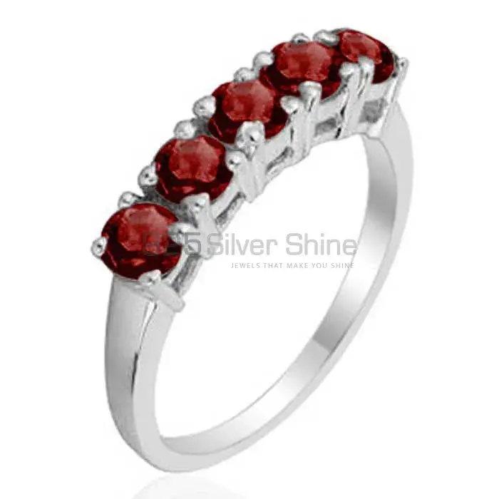 925 Sterling Silver Rings In Genuine Garnet Gemstone 925SR1824_1