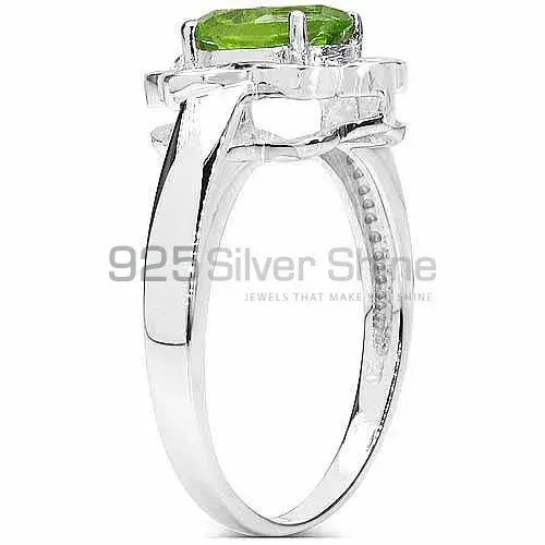 Sterling Silver Peridot Cut Stone Rings 925SR3176_2