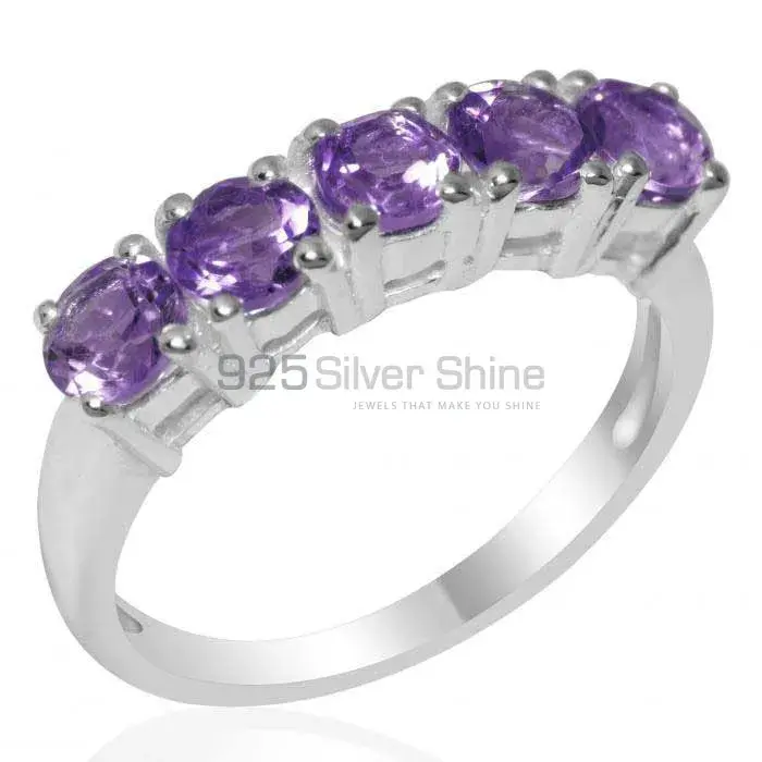 925 Sterling Silver Rings In Natural Amethyst Gemstone 925SR1822_0