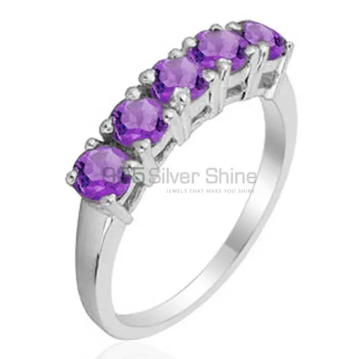 925 Sterling Silver Rings In Natural Amethyst Gemstone 925SR1822_1