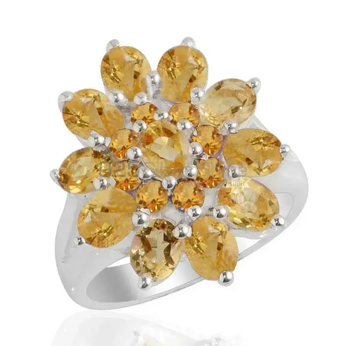 925 Sterling Silver Rings In Natural Citrine Gemstone 925SR2138_0