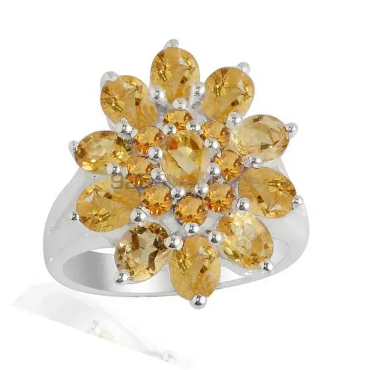 925 Sterling Silver Rings In Natural Citrine Gemstone 925SR2138_1