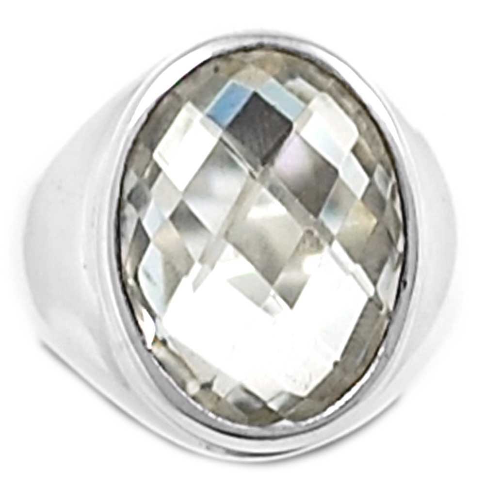 925 Sterling Silver Rings In Natural Crystal Gemstone 925SR993
