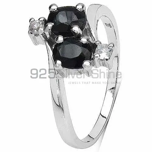 925 Sterling Silver Rings In Natural Black Onyx Gemstone 925SR3174_1