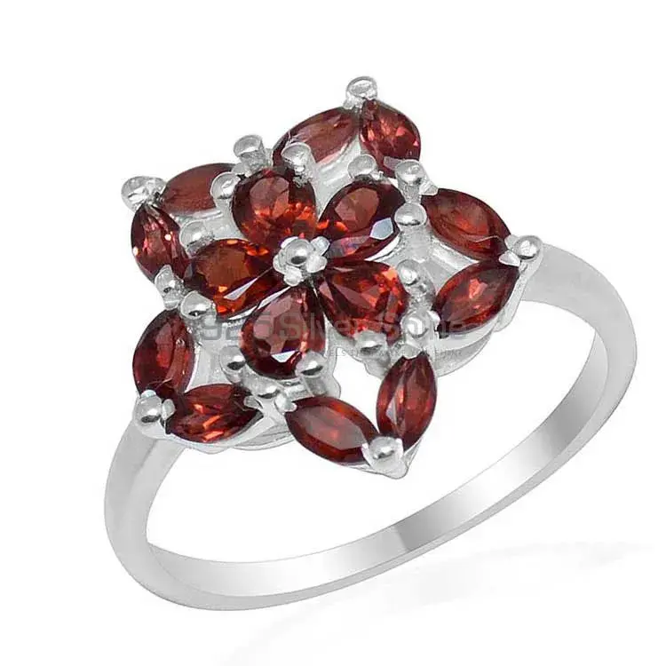 925 Sterling Silver Rings In Natural Garnet Gemstone 925SR1676_1