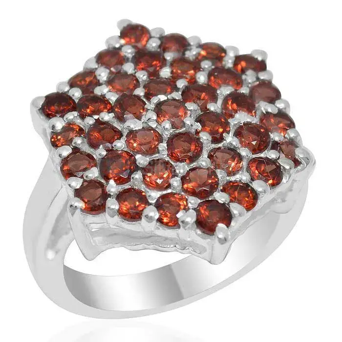 925 Sterling Silver Rings In Natural Garnet Gemstone 925SR2059_0