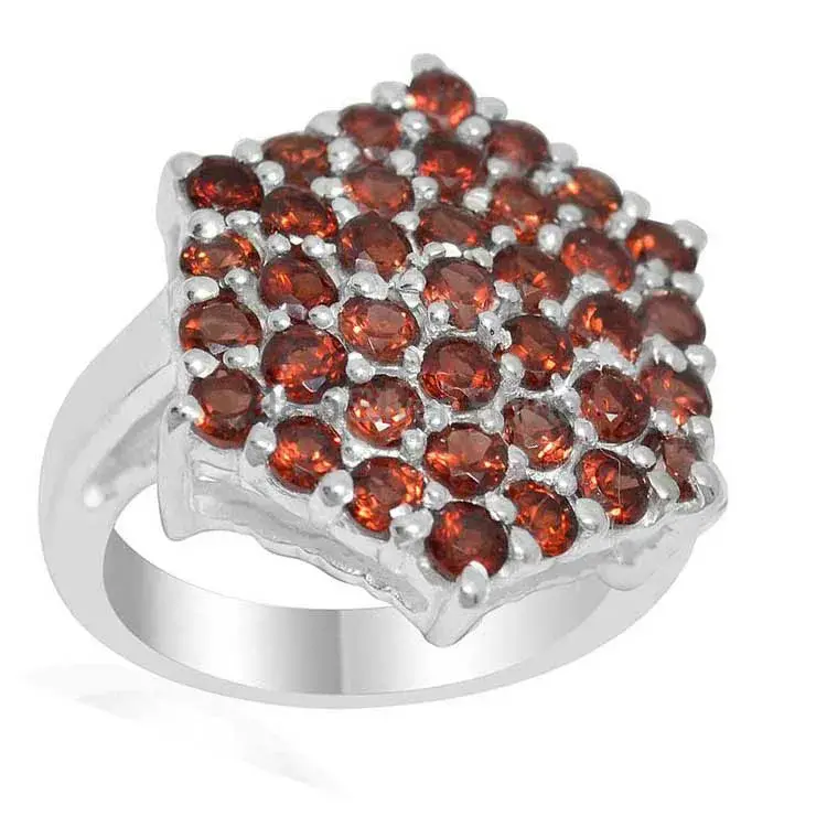 925 Sterling Silver Rings In Natural Garnet Gemstone 925SR2059_1