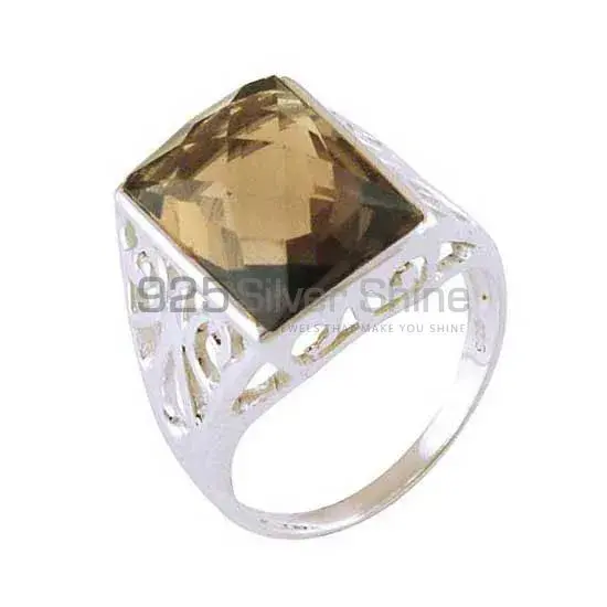 925 Sterling Silver Rings In Natural Smoky Quartz Gemstone 925SR3856_1