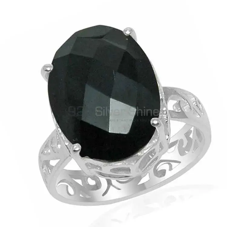 925 Sterling Silver Rings In Semi Precious Black Onyx Gemstone 925SR1519_1