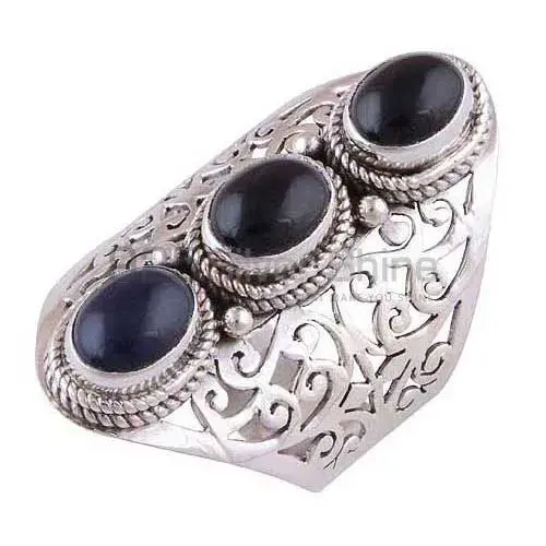 925 Sterling Silver Rings In Semi Precious Black Onyx Gemstone 925SR3017_1