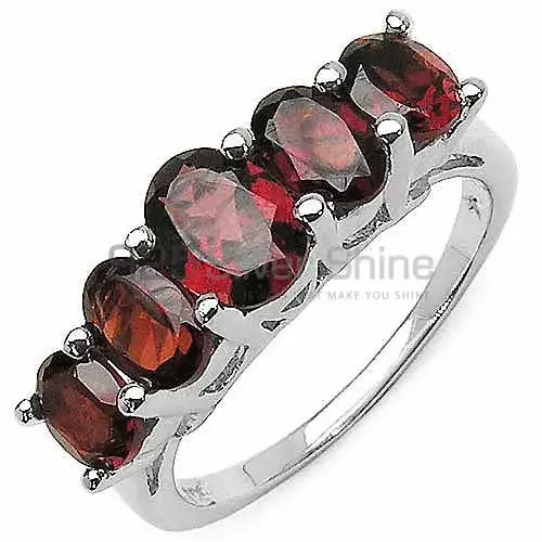 925 Sterling Silver Rings In Semi Precious Garnet Gemstone 925SR3190_0