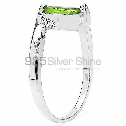 Peridot Gemstone Sterling Silver Anniversary Rings For Women 925SR3175_2