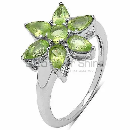 925 Sterling Silver Rings In Semi Precious Peridot Gemstone 925SR3348_1