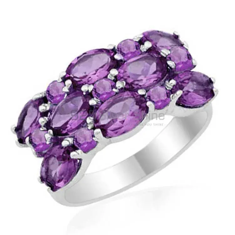 925 Sterling Silver Rings In Genuine Amethyst Gemstone 925SR1787_1