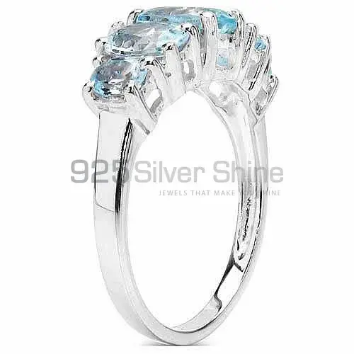 925 Sterling Silver Rings In Genuine Blue Topaz Gemstone 925SR3300_1