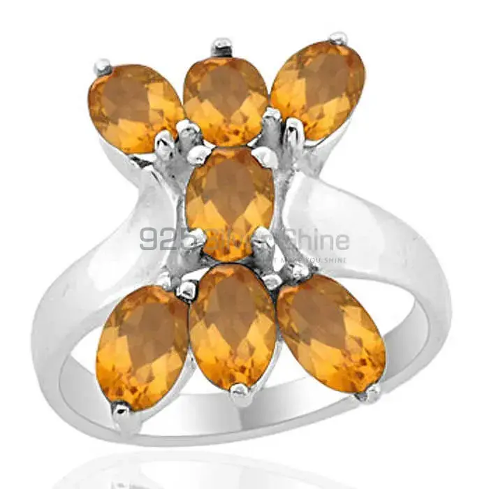 925 Sterling Silver Rings In Genuine Citrine Gemstone 925SR2012_1