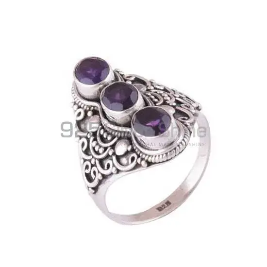 925 Sterling Silver Rings In Natural Amethyst Gemstone 925SR3886_1