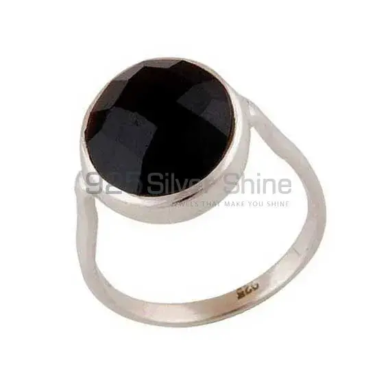 925 Sterling Silver Rings In Natural Black Onyx Gemstone 925SR4044_1