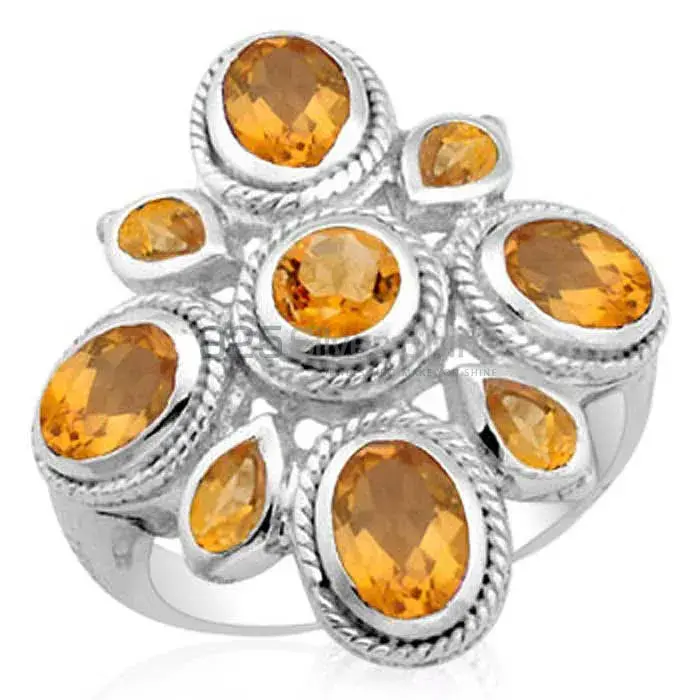 925 Sterling Silver Rings In Natural Citrine Gemstone 925SR1785