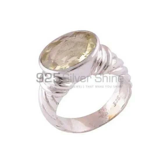 Citrine Cut Stone Sterling Silver Anniversary Rings 925SR3456_1