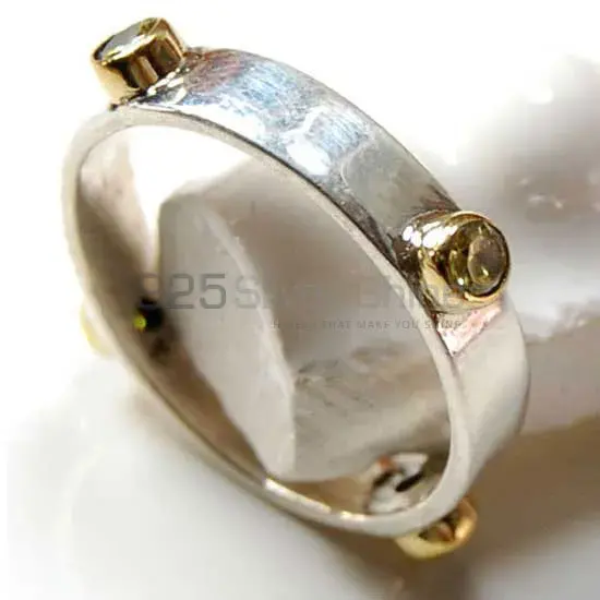 Four Citrine Stone Circle Silver Rings 925SR3692_0