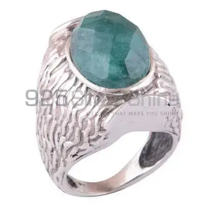 925 Sterling Silver Rings In Natural Dyed Emerald Gemstone 925SR3535_0